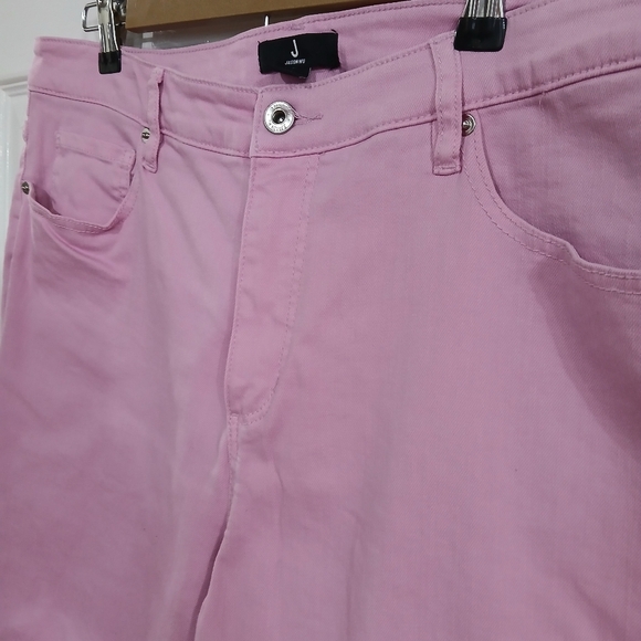 J Jason Wu Petite Colored Denim Straight Leg Cropped Jeans Plus Sized 16 - Picture 2 of 7